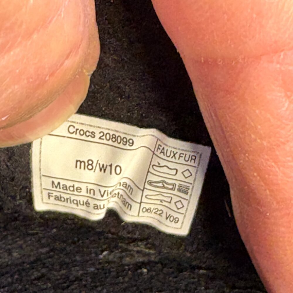 Crocs Sherpa Lined Clogs Cosmic Space Galaxy Print M:8 W:10 with Fuzzy Strap - Picture 7 of 9